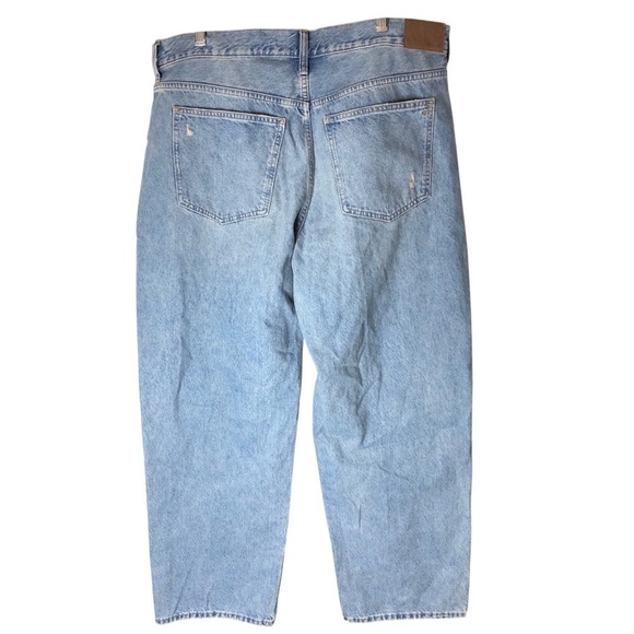 Madewell Low Slung Straight Jeans Women Size 32 Light Wash Casual Loose Classic - Picture 3 of 10